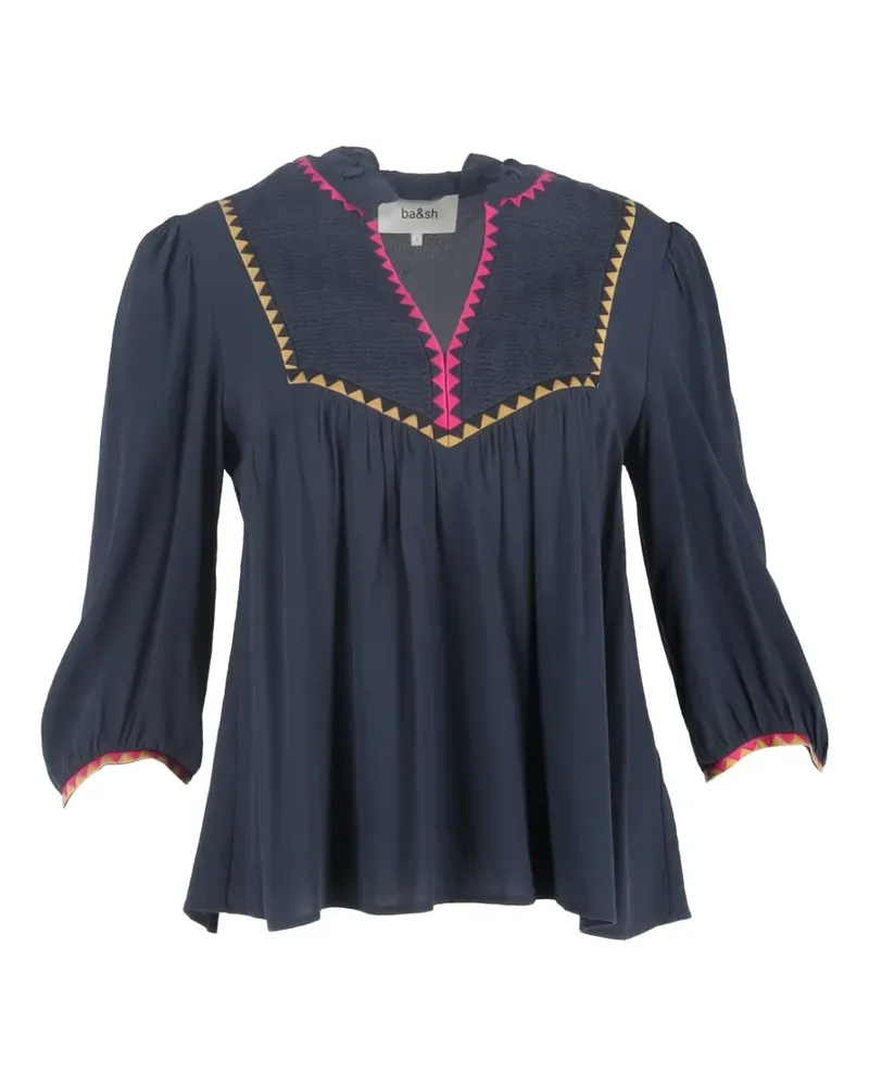 ba&sh Tracy embroidered top - Blau Blau