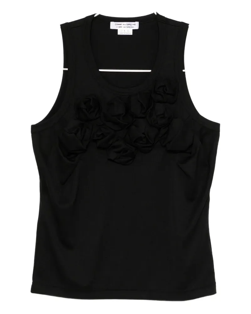 Comme des Garçons ruffled tank top - Schwarz Schwarz