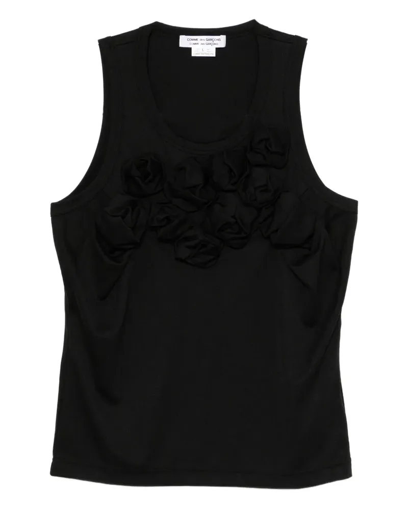 Comme des Garçons Top mit Rüschen - Schwarz Schwarz
