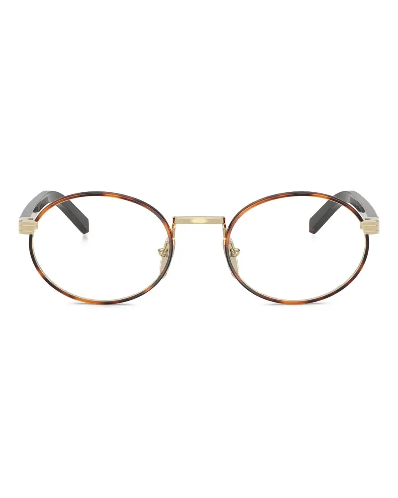 Prada Brille mit rundem Gestell - Braun Braun