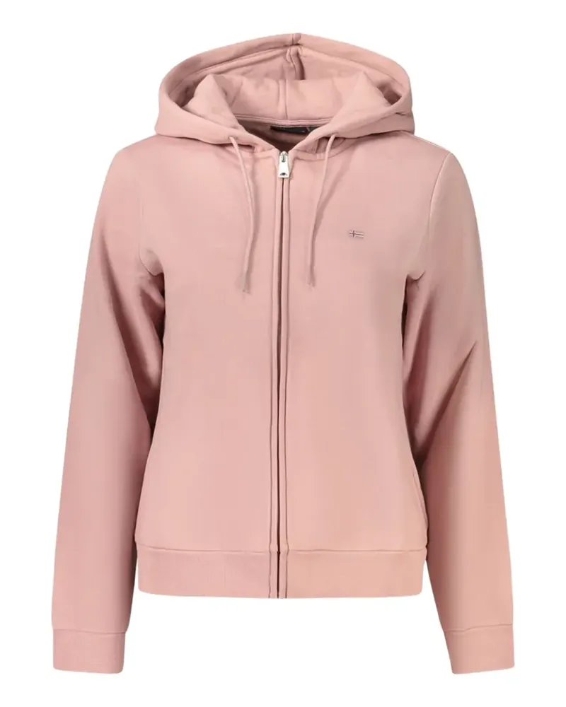 Napapijri Aurora zip-up cotton hoodie - Rosa Rosa