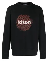 Kiton Sweatshirt mit Logo-Print Schwarz