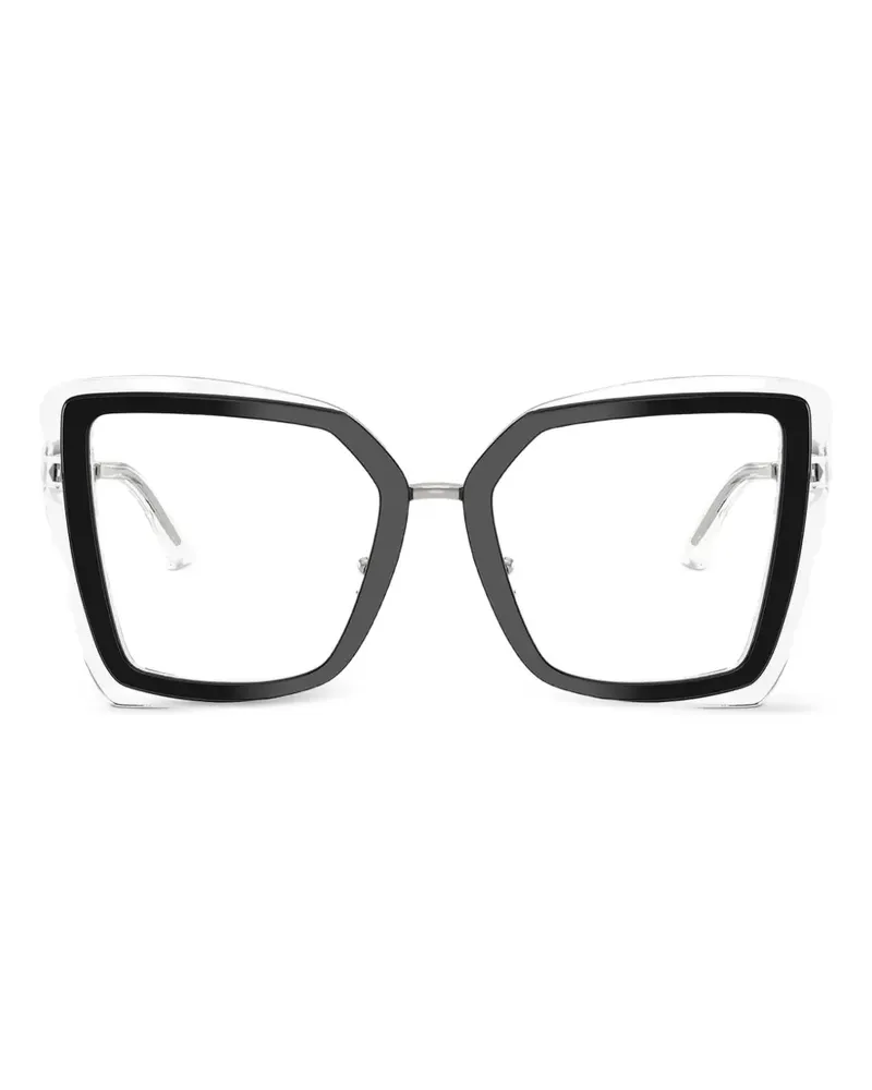 Jimmy Choo Brille mit geometrischem Gestell - Schwarz Schwarz