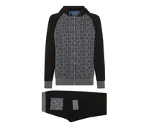 Jogginganzug mit Logo-Detail - Schwarz