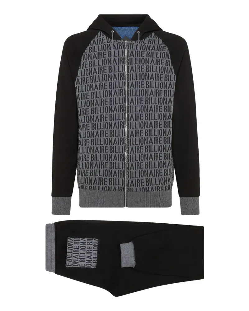 Billionaire logo-detail tracksuit - Schwarz Schwarz