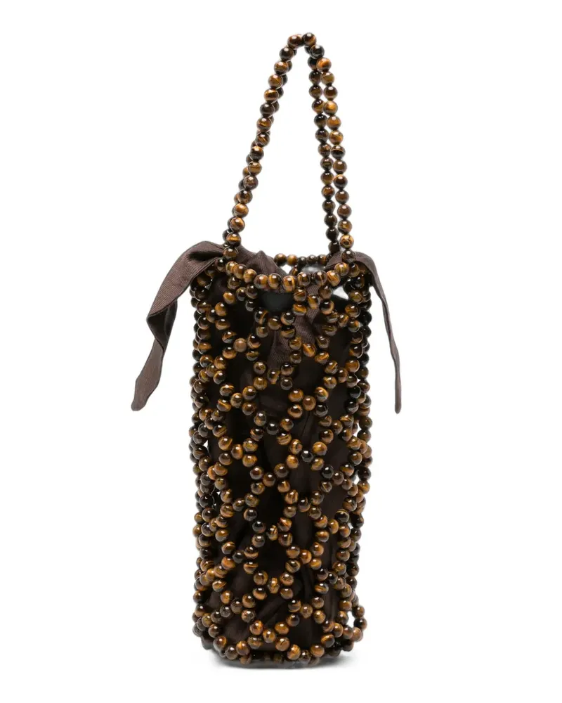 CORDERA beaded cage-style tote bag - Braun Braun
