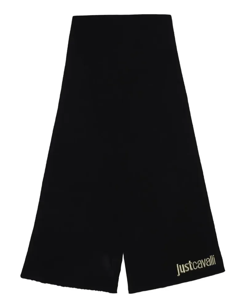 Just Cavalli embroidered scarf - Schwarz Schwarz