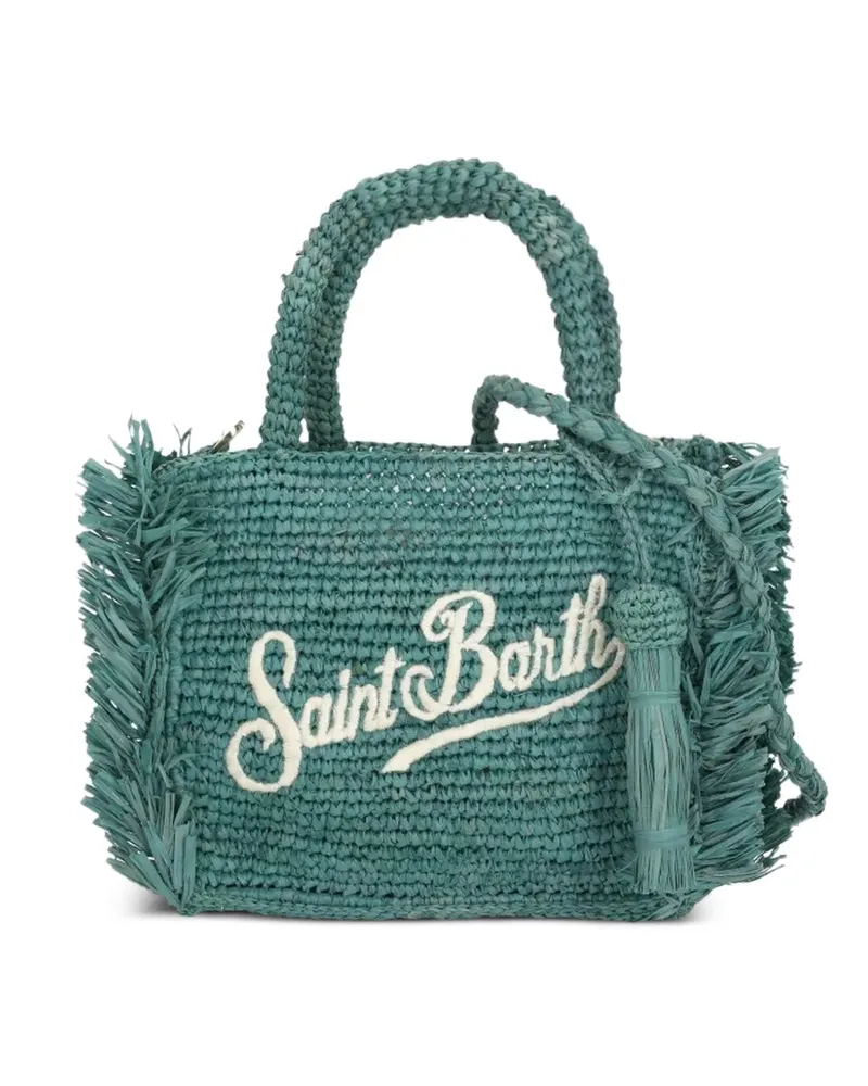 MC2 Saint Barth mini Vanity fringe-trimmed tote bag - Grün Grün
