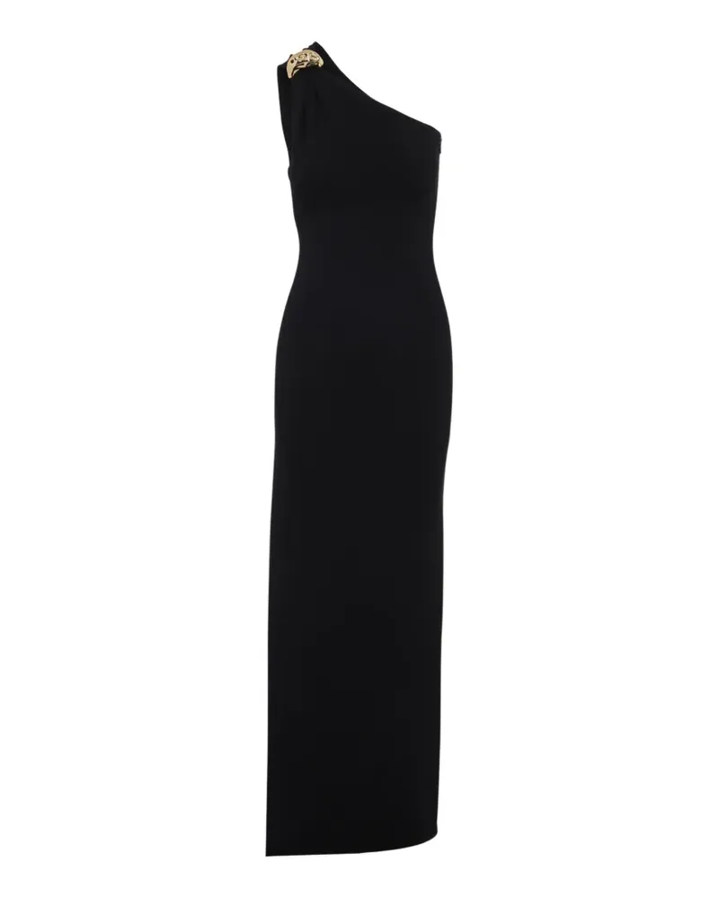 Elisabetta Franchi one-shoulder split midi dress - Schwarz Schwarz