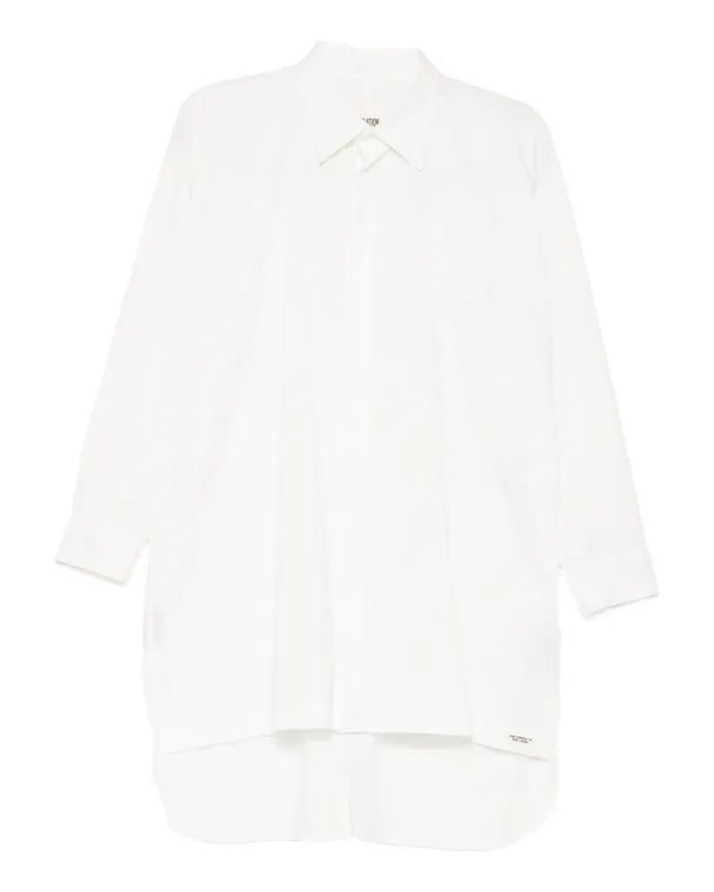 Yohji Yamamoto Oversized-Bluse mit doppelter Knopfleiste - Weiß Weiß