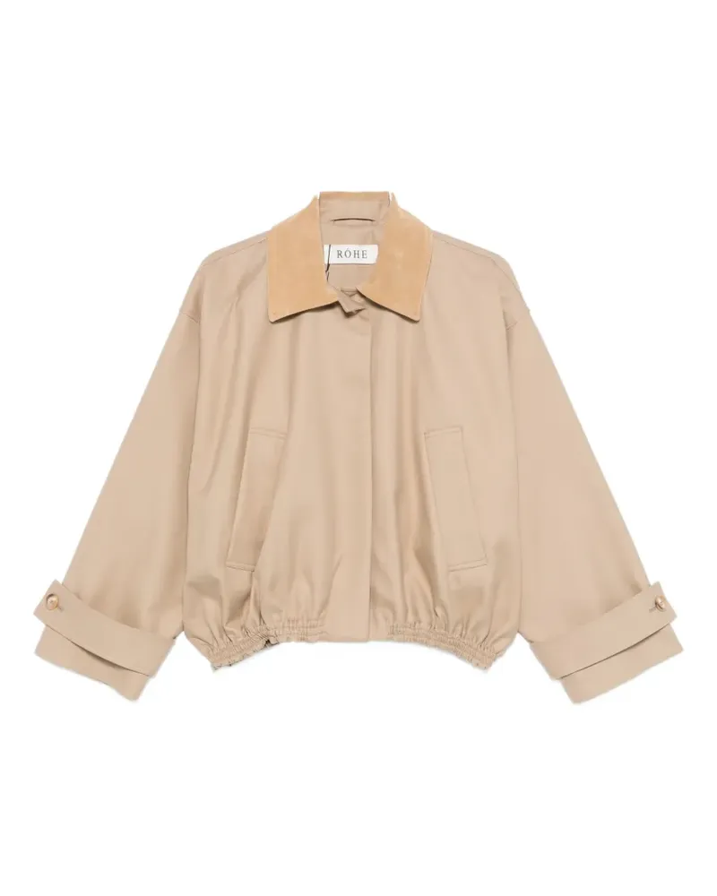Róhe suede-collar jacket - Nude Nude