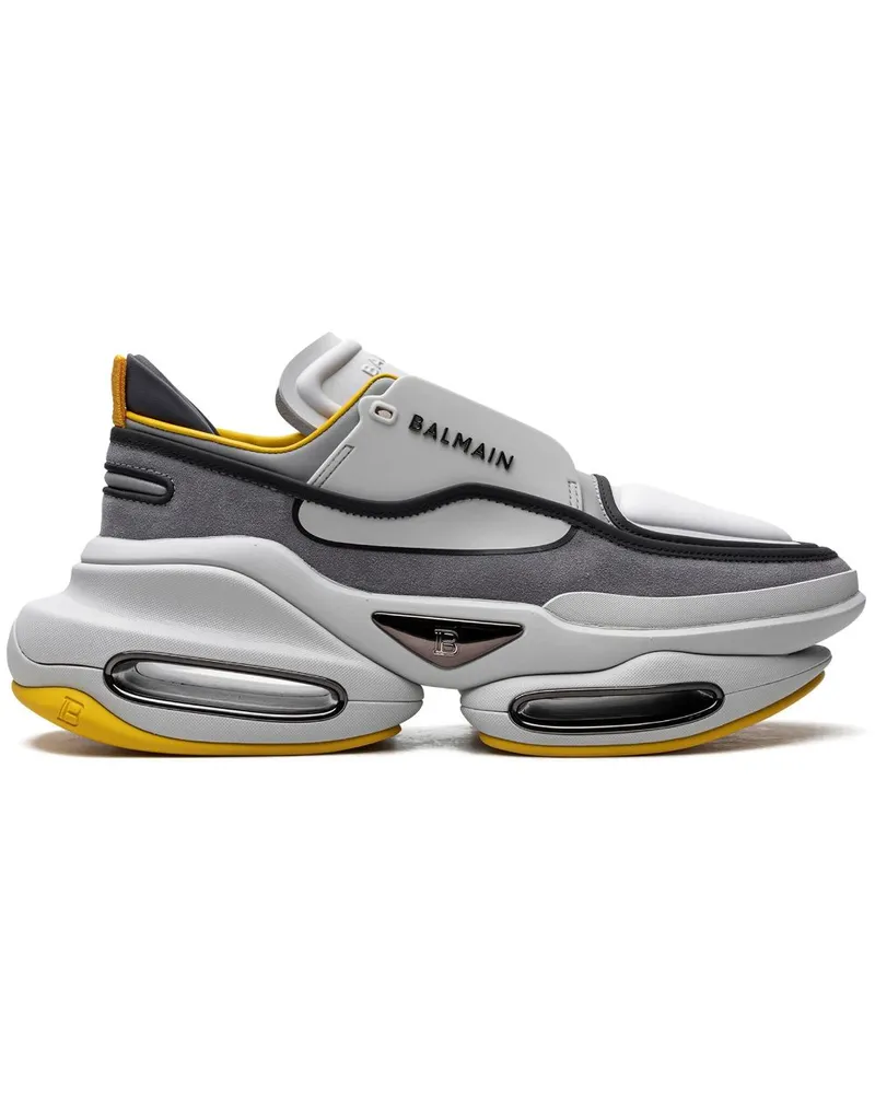 Balmain B-Bold "Suede Yellow" Sneakers - Grau Grau
