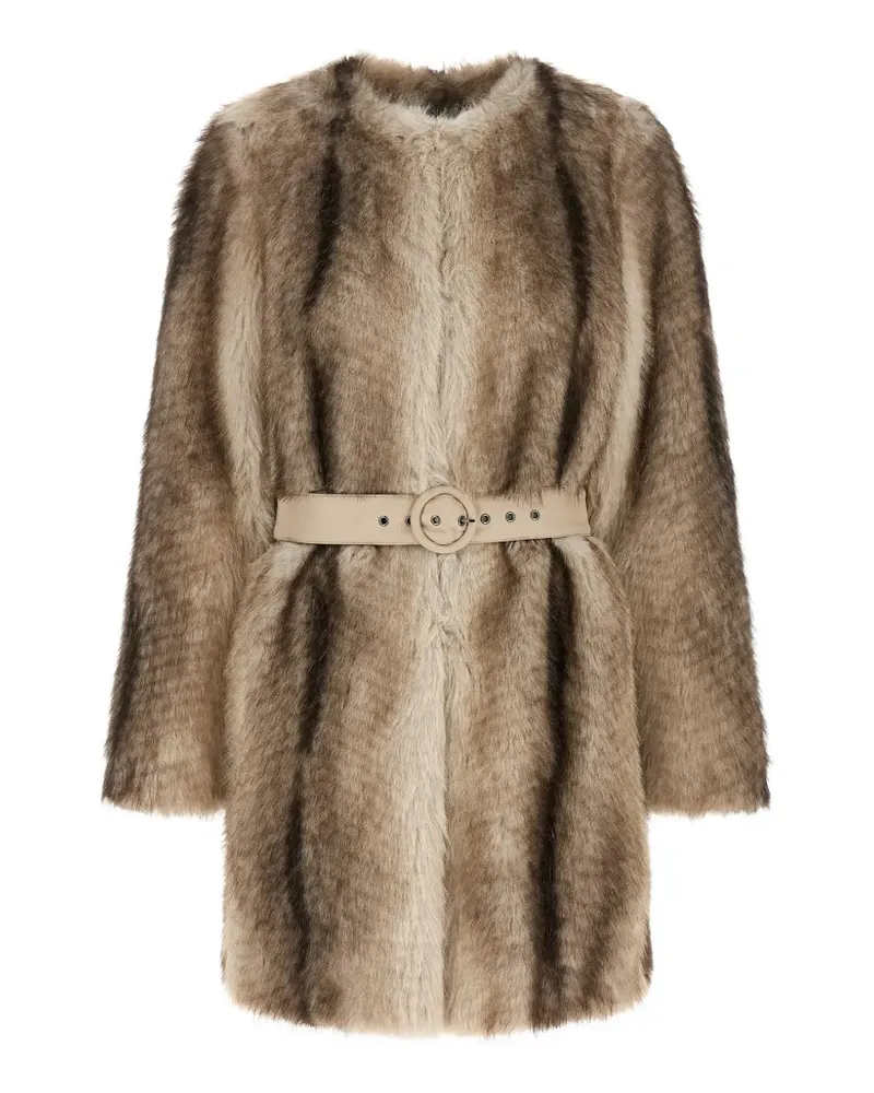 Twin-Set belted gradient-effect coat - Braun Braun