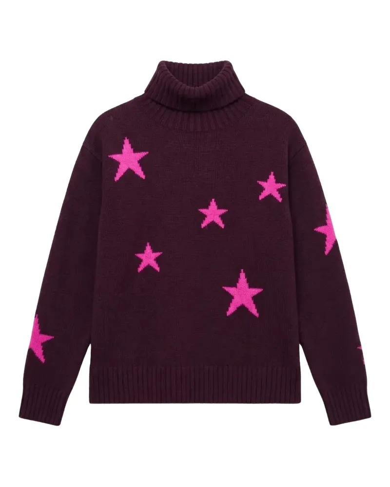Chinti & Parker Rollkragenpullover mit Stern-Intarsie - Violett Violett