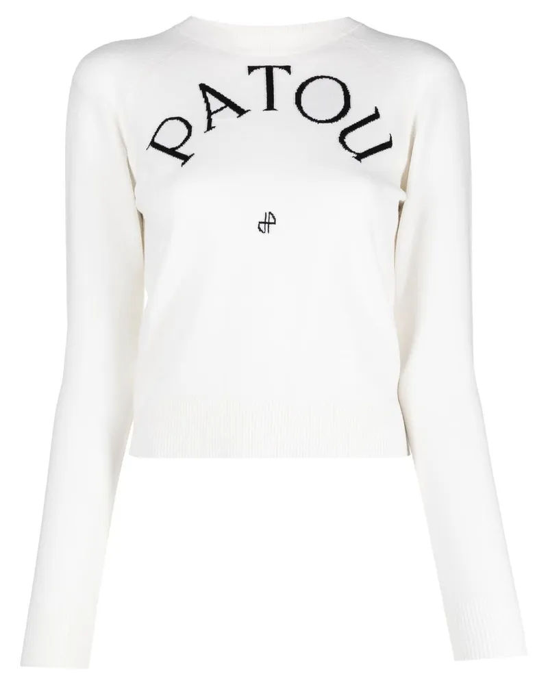 Patou Pullover mit Logo-Print Weiß