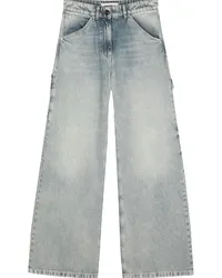 Semicouture Halbhohe Wide-Leg-Jeans Blau