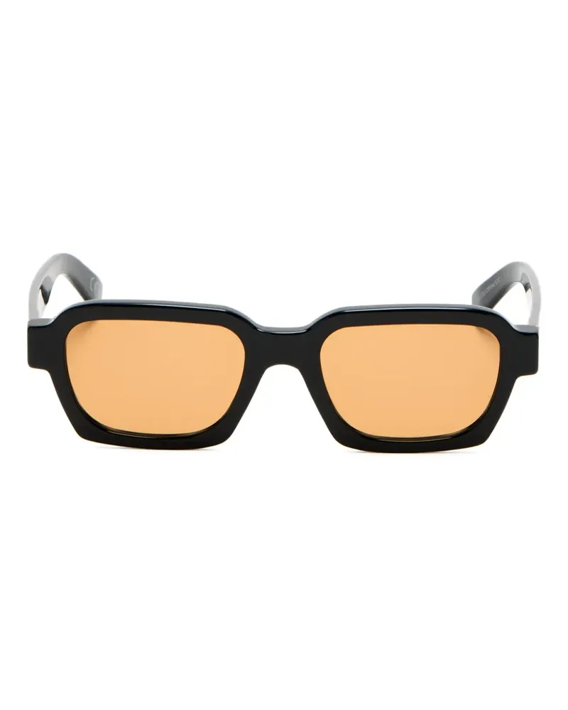 RETROSUPERFUTURE Sonnenbrille mit eckigem Gestell - Schwarz Schwarz