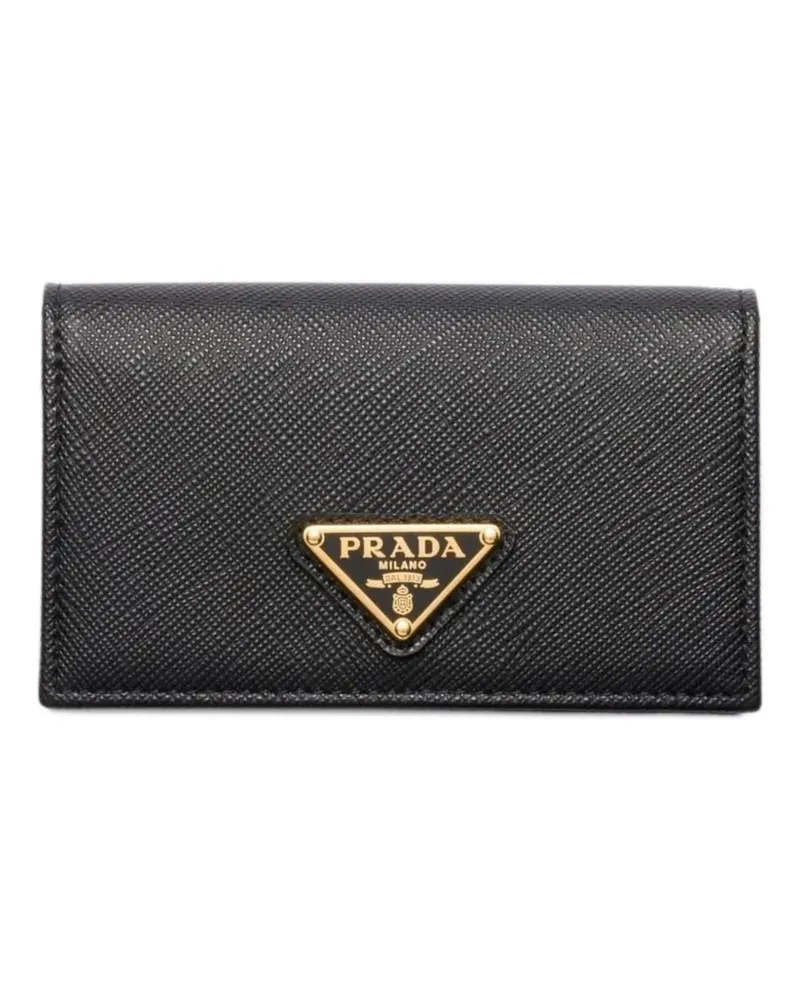 Prada Kartenetui aus Saffiano-Leder - Schwarz Schwarz