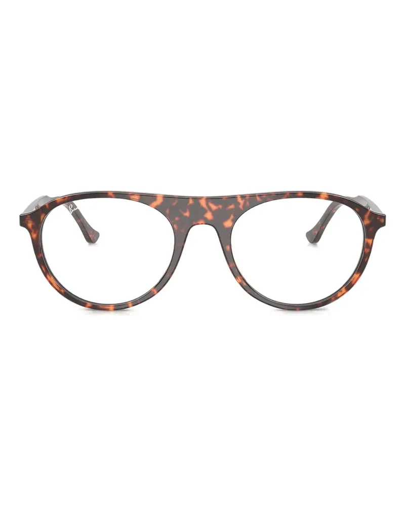 Ray Ban Runde Brille in Schildpattoptik - Braun Braun