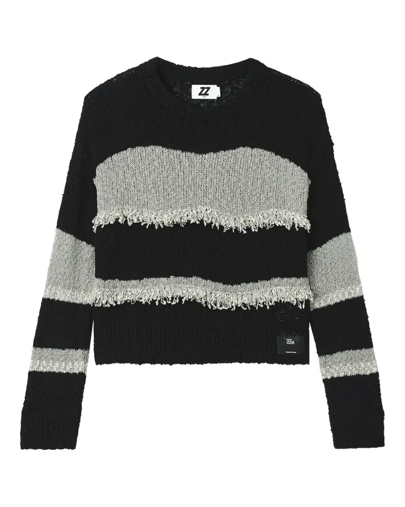 Izzue Pullover mit Fransendetail - Schwarz Schwarz