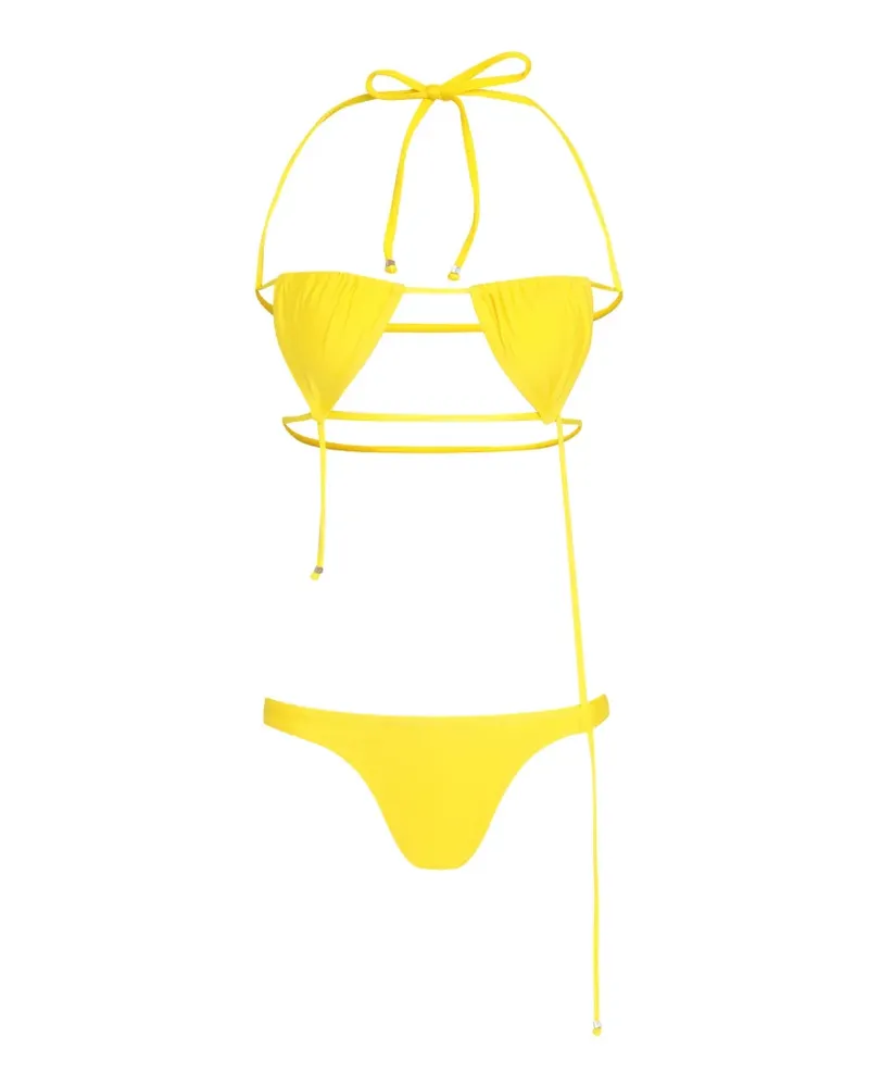 Amir Slama Bikini mit Cut-Out - Gelb Gelb