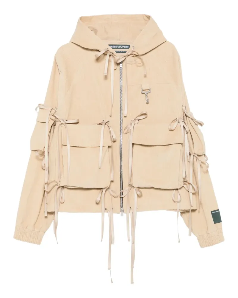 Reese Cooper strap-detail hooded jacket - Nude Nude