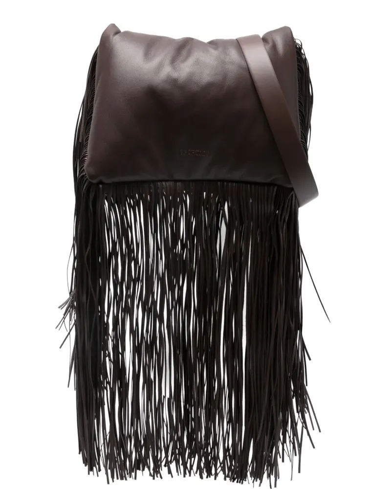 SPORTMAX Shopper mit Fransen - Braun Braun