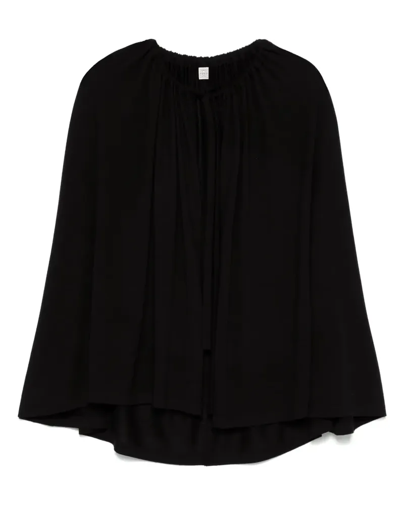 Totême Cape mit Kordelzug - Schwarz Schwarz