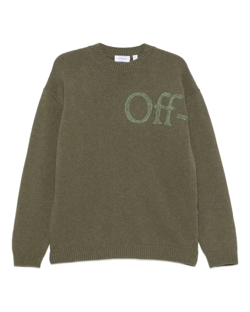 OFF-WHITE Pullover mit Logo-Stickerei - Grün Grün