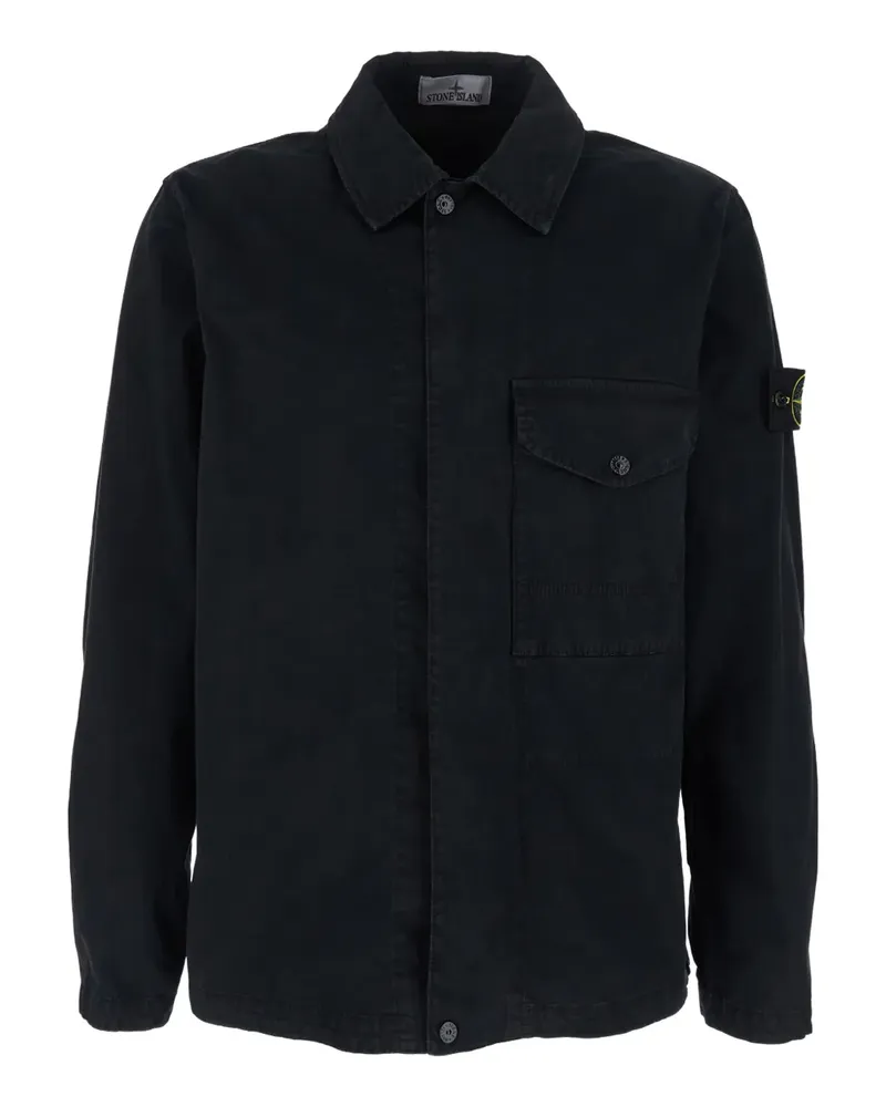 Stone Island old effect pocket peacoat - Schwarz Schwarz