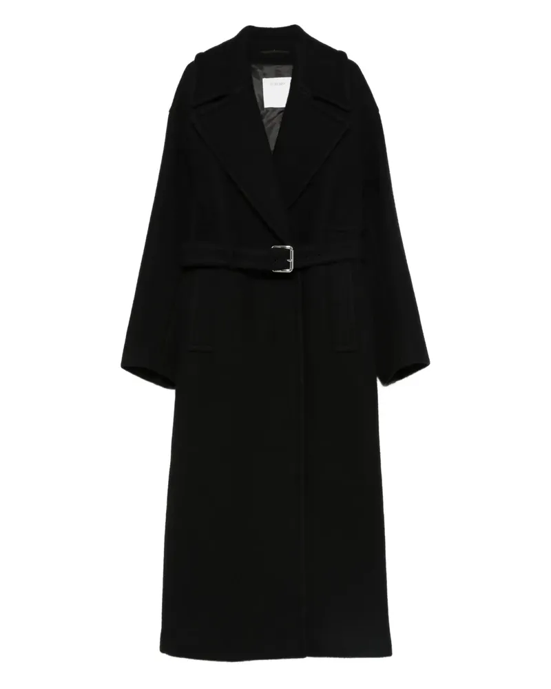 SPORTMAX Mantel mit Gürtel - Schwarz Schwarz