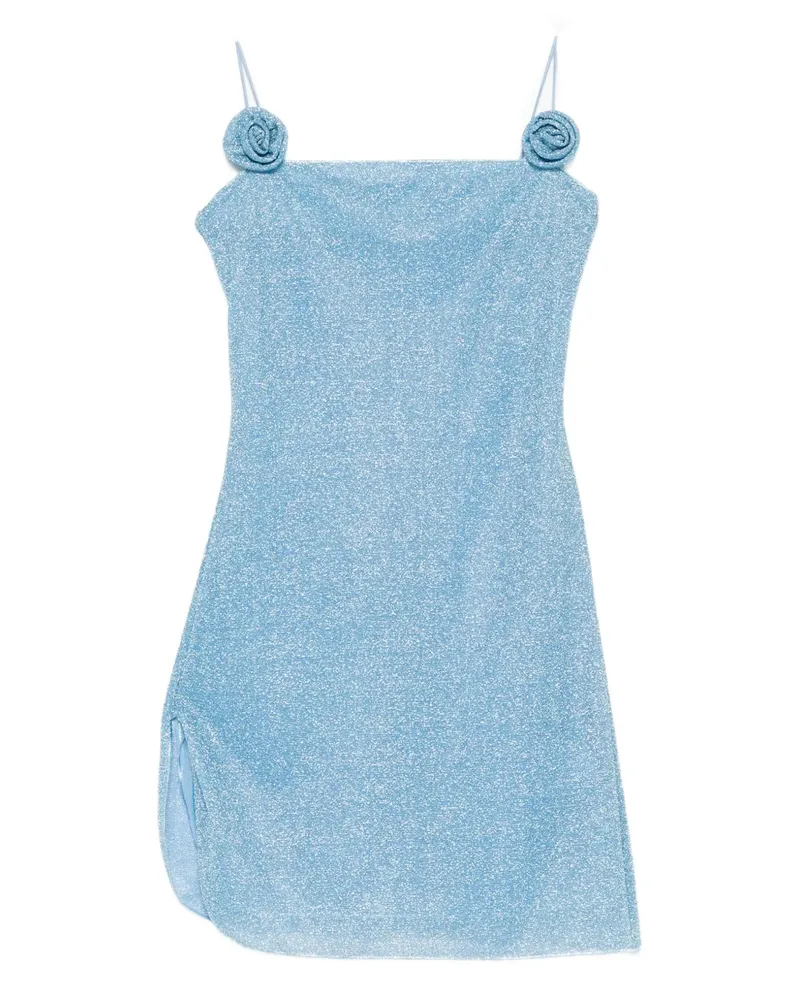 Oséree Kleid mit Rosenverzierung - Blau Blau