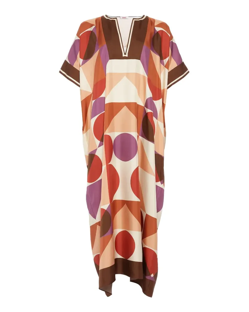 Eres Kaftan aus Seide mit Print - Nude Nude