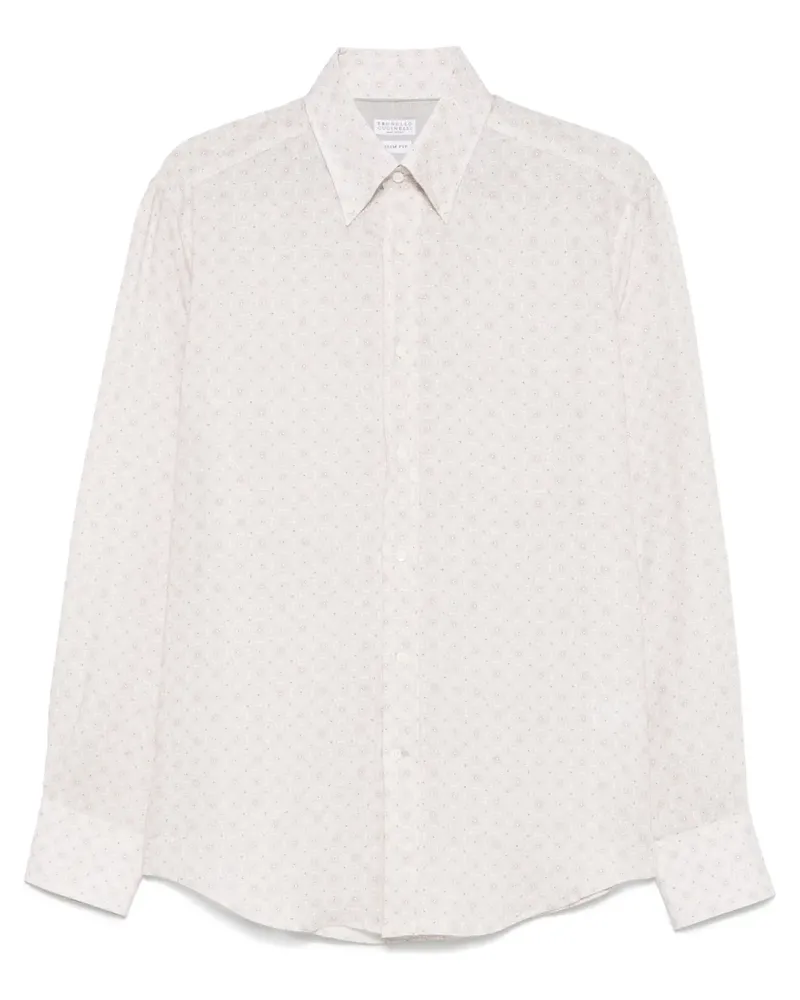 Brunello Cucinelli Hemd mit Print - Nude Nude