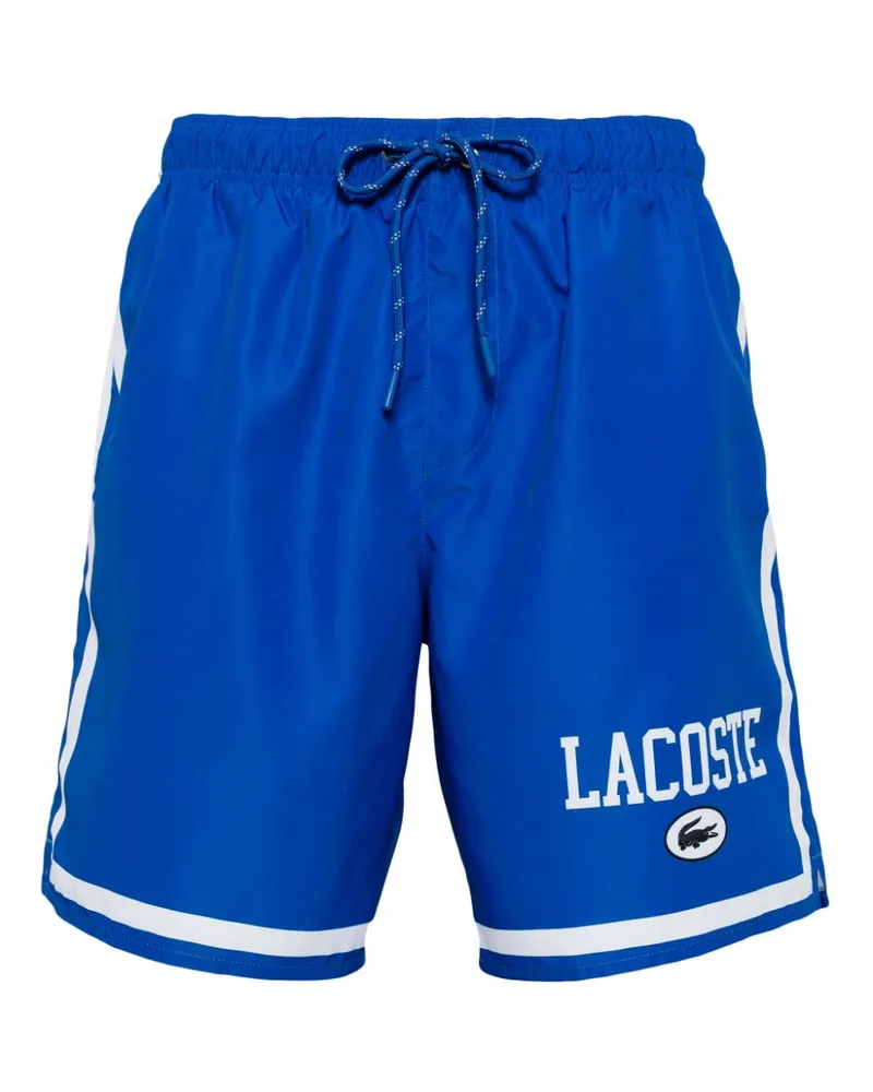 Lacoste Badeshorts mit Logo-Print - Blau Blau