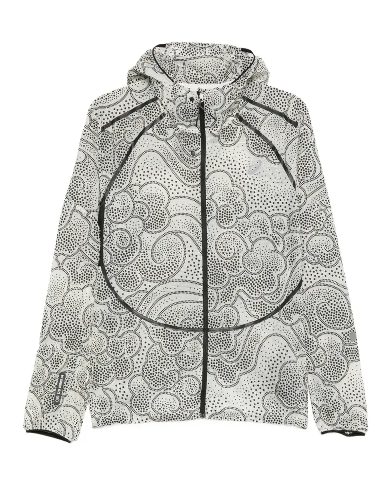 Asics dot-print hooded jacket - Weiß Weiß