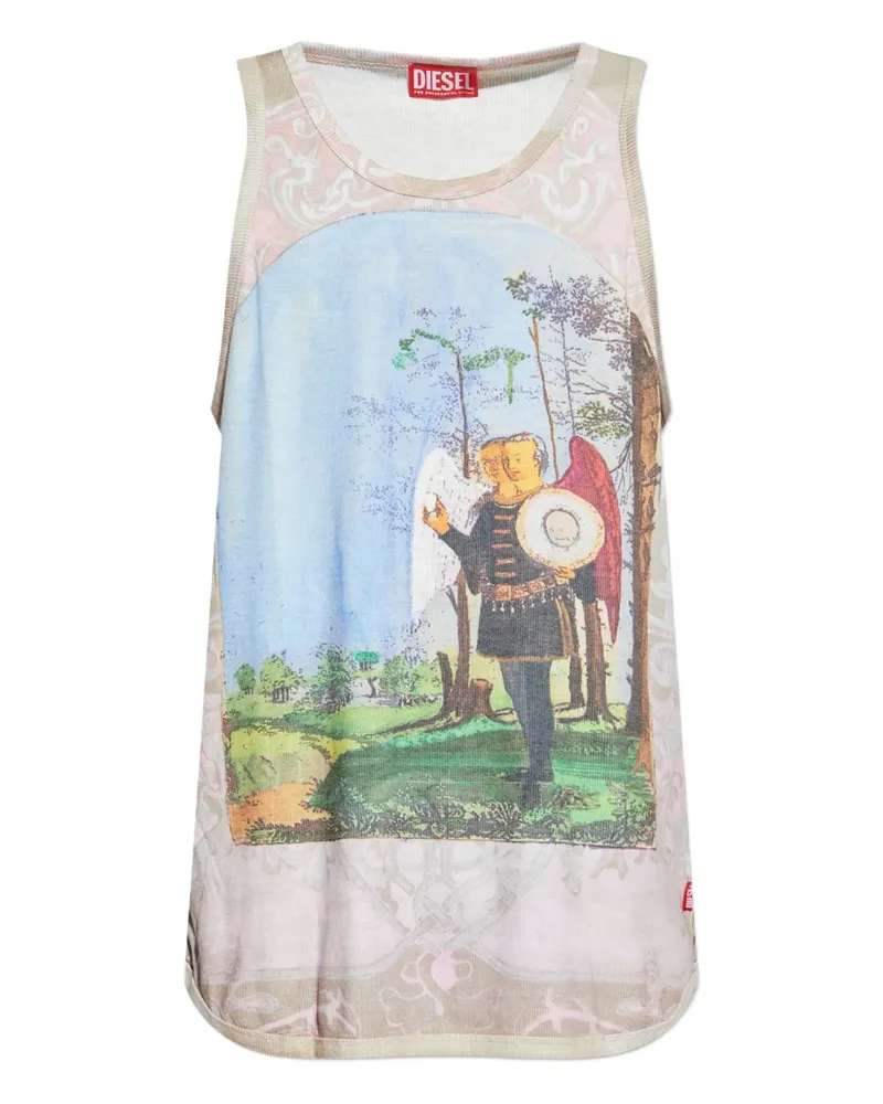 Diesel T-Aly Tanktop mit grafischem Print - Rosa Rosa