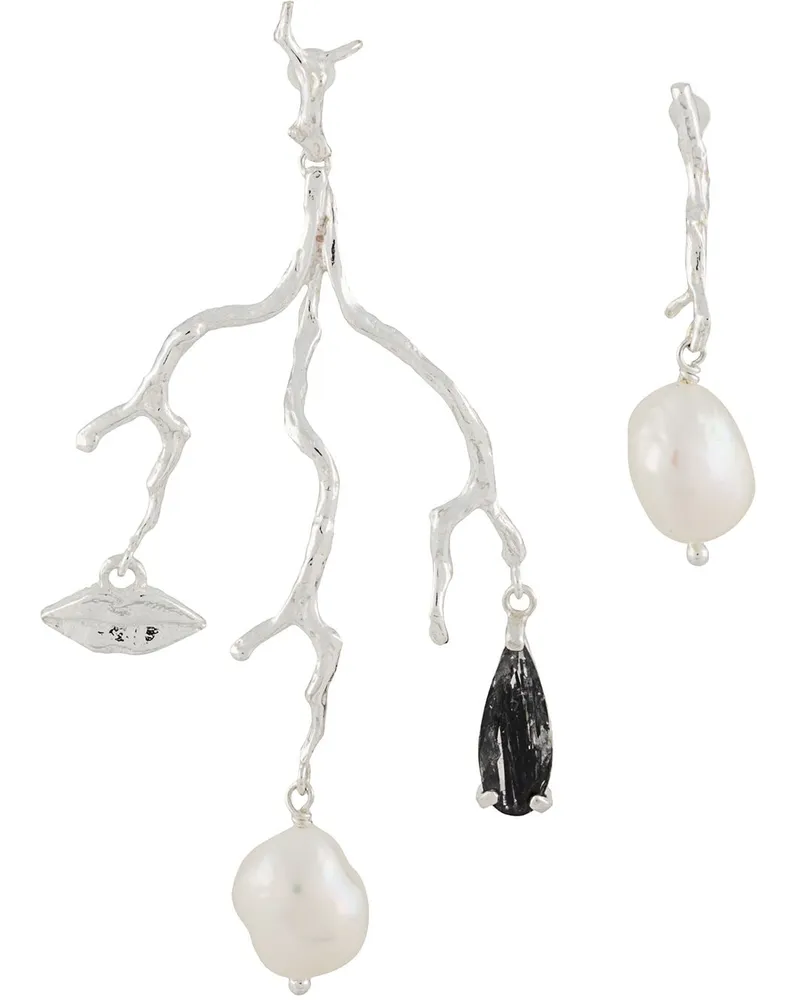 Wouters & Hendrix Reves de Reves' Ohrringe im Zweigdesign Silber