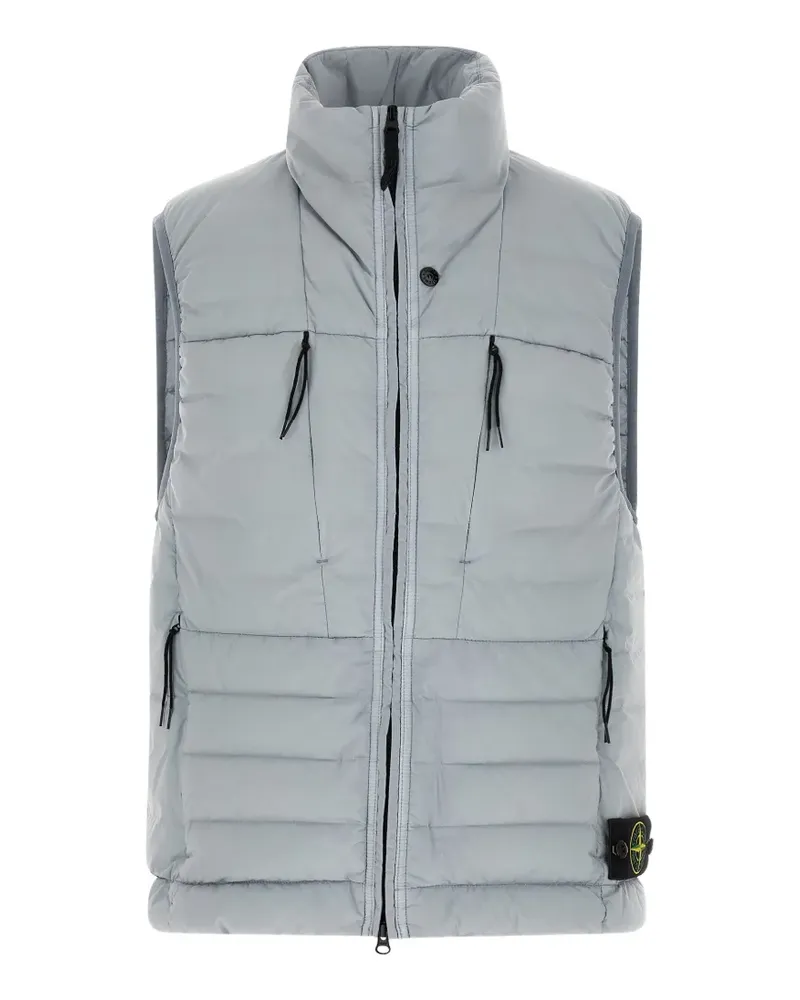 Stone Island quilted badge logo vest - Grau Grau