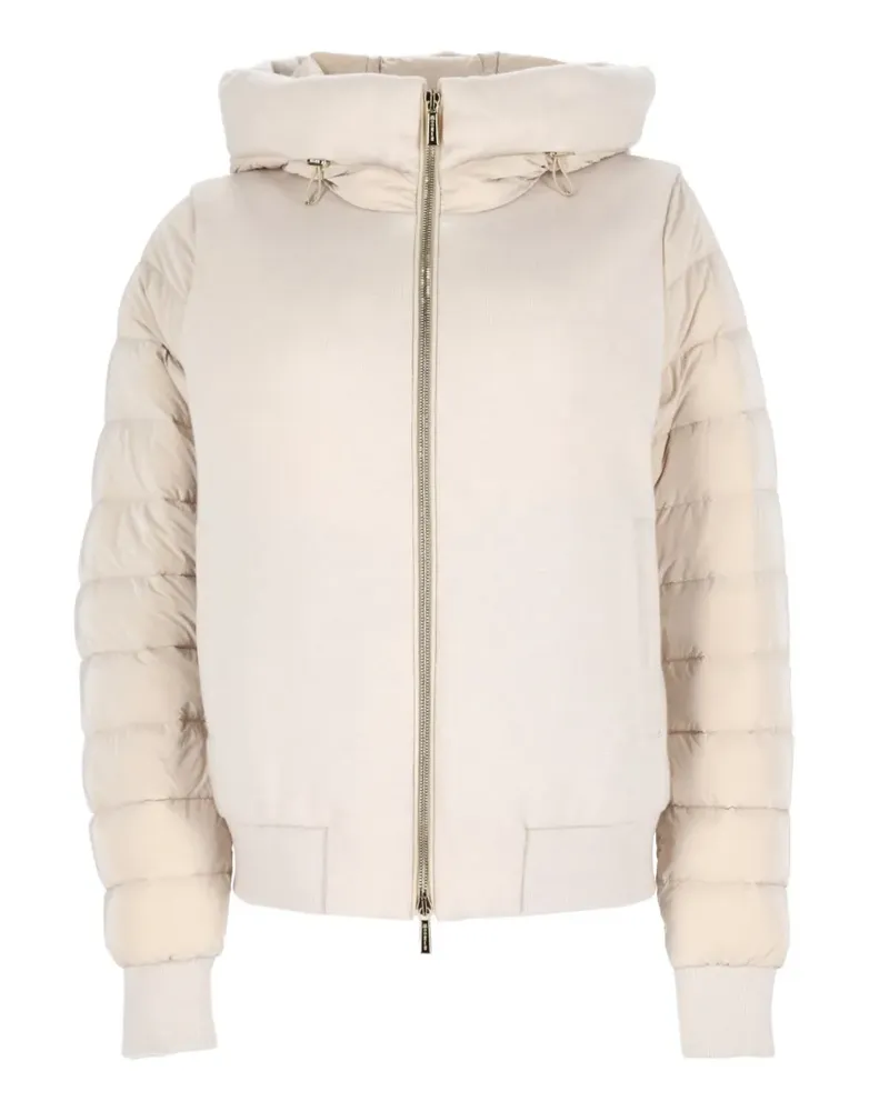 MOORER Flavienne hooded padded jacket - Nude Nude
