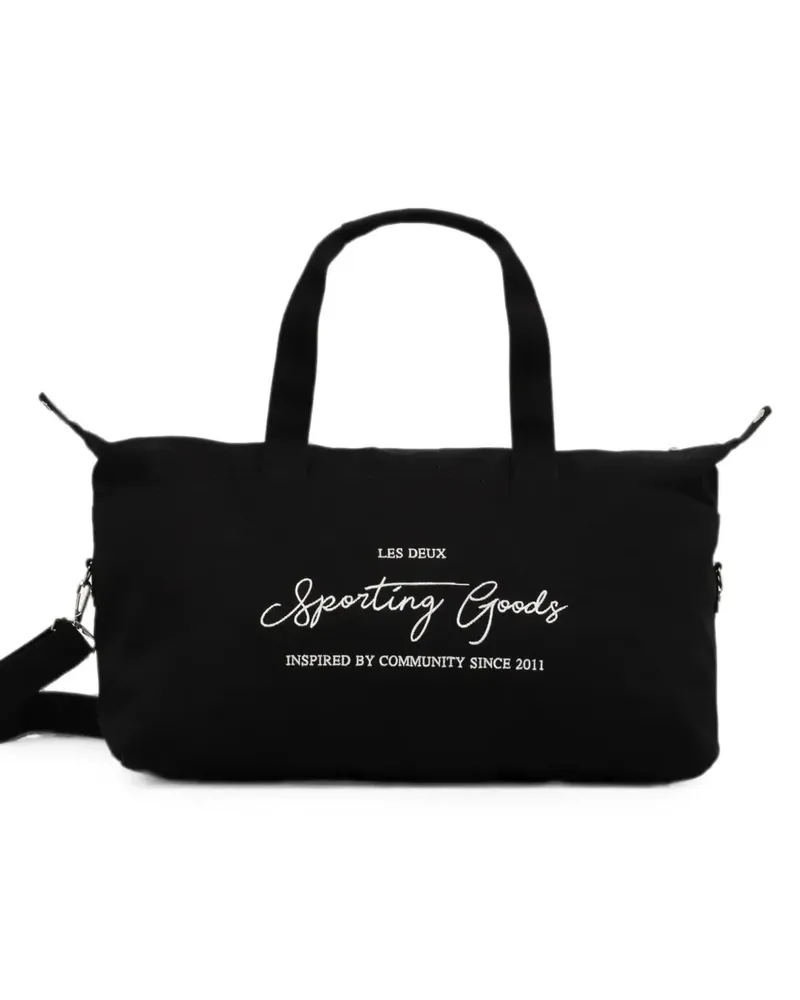 LES DEUX logo-embroidered holdall - Schwarz Schwarz