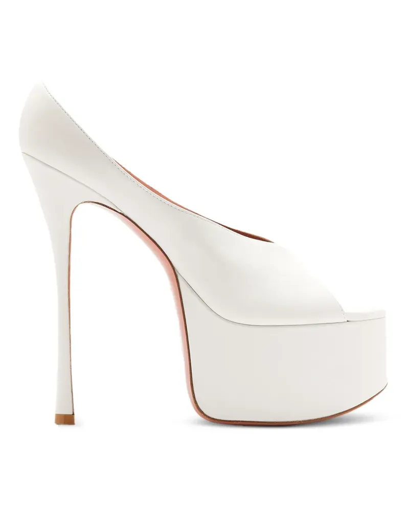 Amina Muaddi Anok 155 plateau slippers - Weiß Weiß
