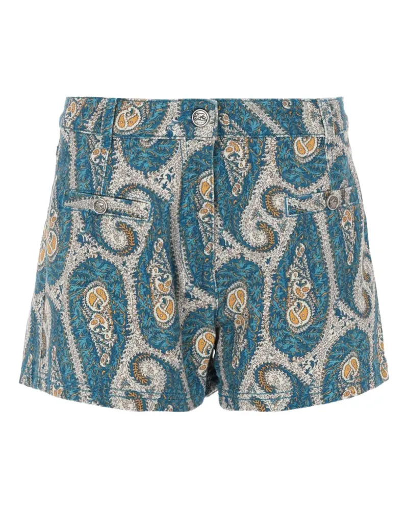 Etro paisley shorts - Blau Blau