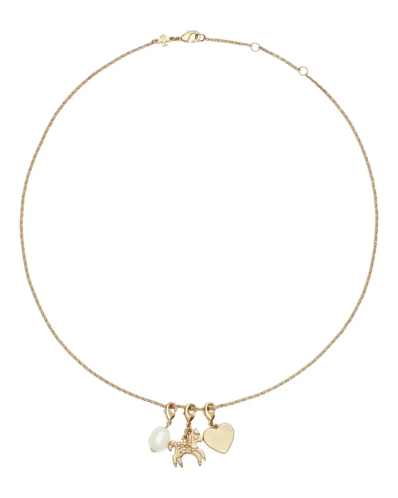 Tory Burch Curiosity horse-pendant necklace - Gold Gold