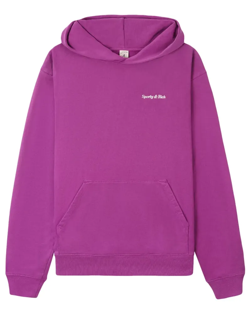 SPORTY & RICH Hoodie mit Logo-Stickerei - Violett Violett