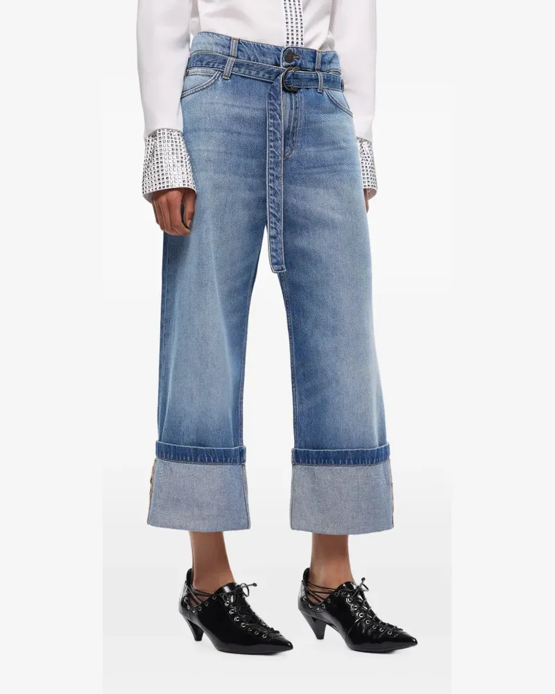 Pinko Jeans mit Umschlag - Blau Blau