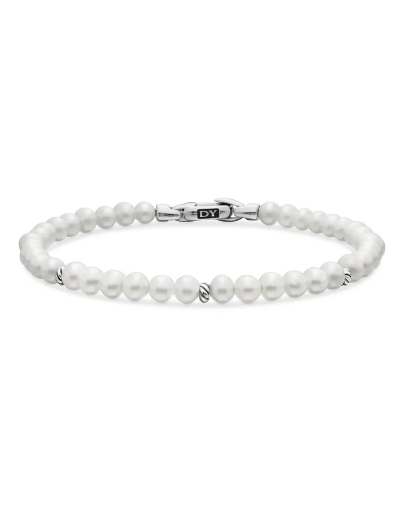 David Yurman Bijoux Spiritual Beads Sterlingsilber-Perlenarmband (4mm Silber