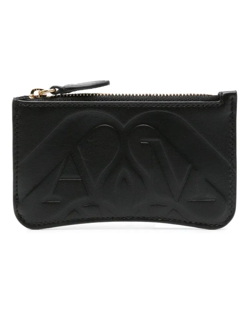 Alexander McQueen Portemonnaie mit Logo-Prägung - Schwarz Schwarz