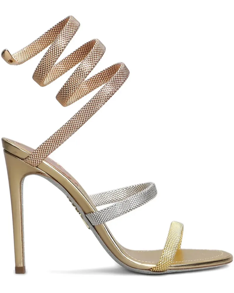 René Caovilla Trigold Sandalen 105mm Gold