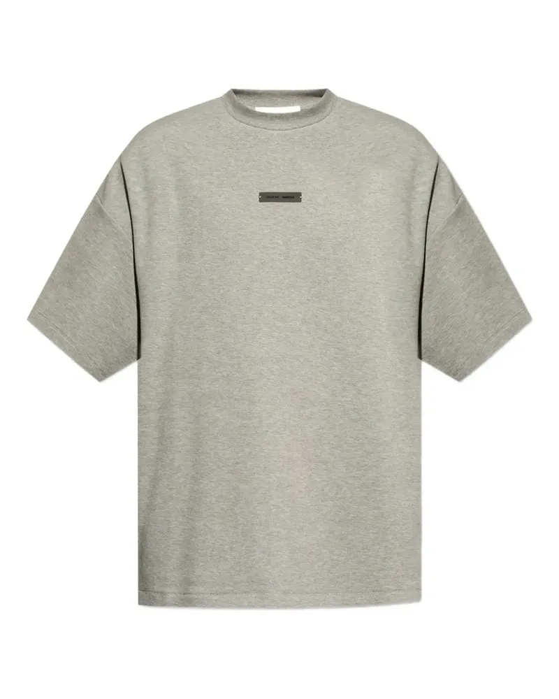 Fear of God T-Shirt mit Logo-Schild - Grau Grau